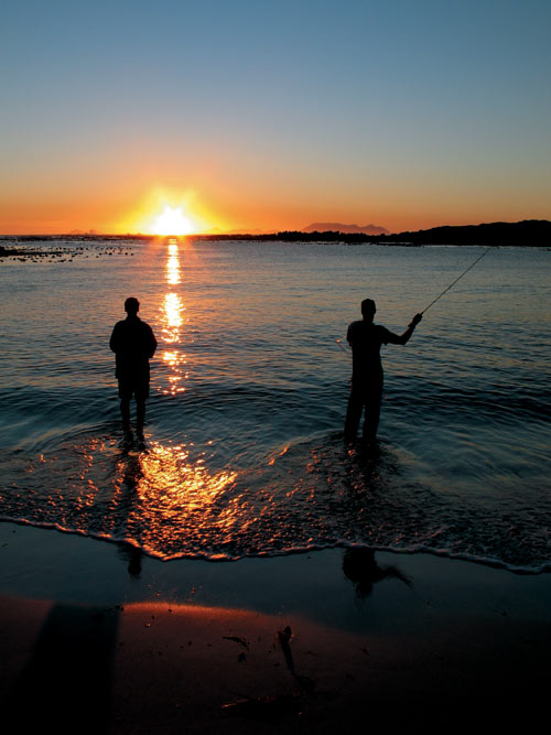 Fly fishing onshore waters